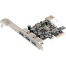 Контроллер EXEGATE EXE-367 (PCI-E 2.0, 3xUSB3.0 ext. + 1xUSB 3.0 int., разъем доп. питания) EX283720RUS